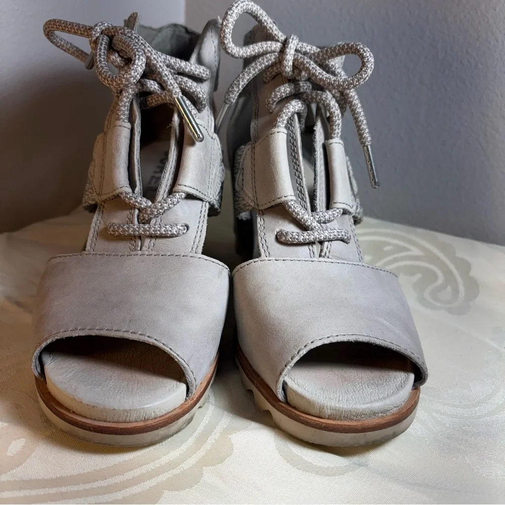 Sorel Women's Joanie Lace Wedge Sandals.